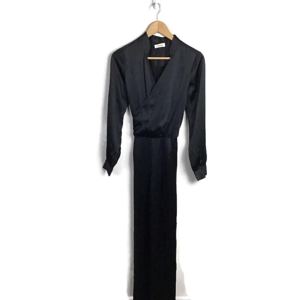 L’agence Jumpsuit Silk V Neck Long Sleeve
